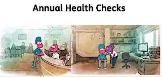 Easy read, annual health checks.