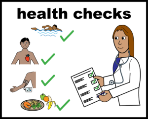 Easy read, guide on annual health checks.