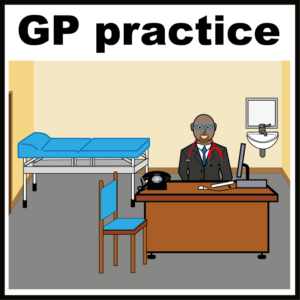 Visiting GP practice.