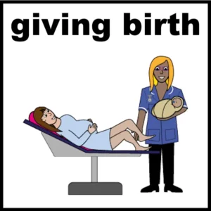 Giving birth