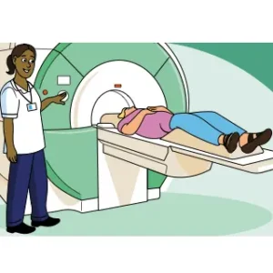 Having an MRI scan.