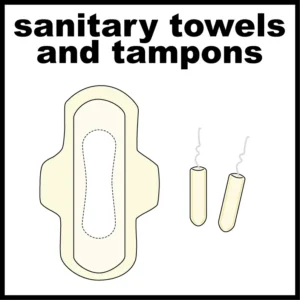 Sanitary towels and tampons