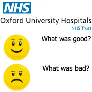 Hospital feedback form.